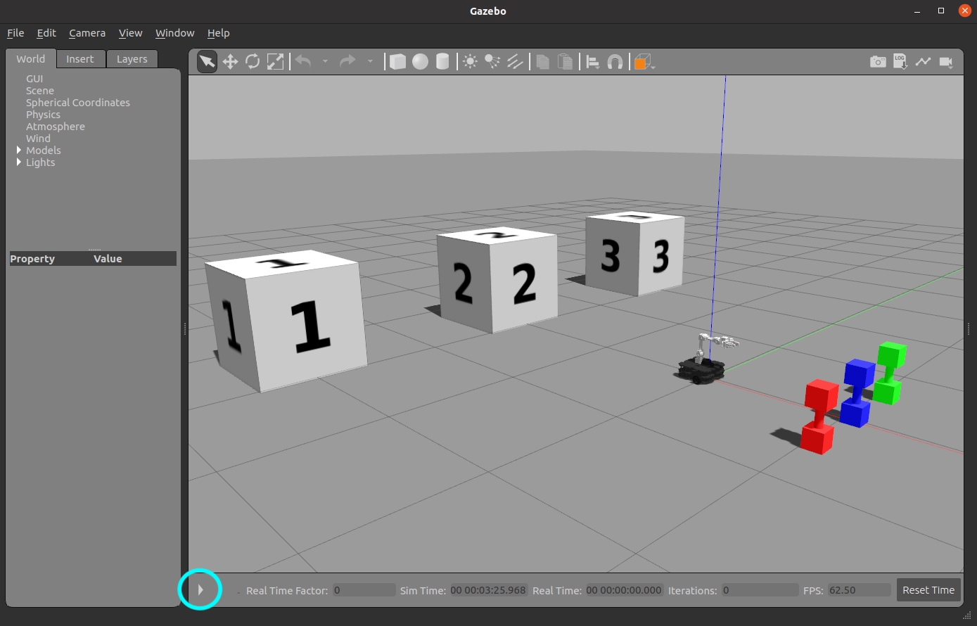 Gazebo world for q-learning project